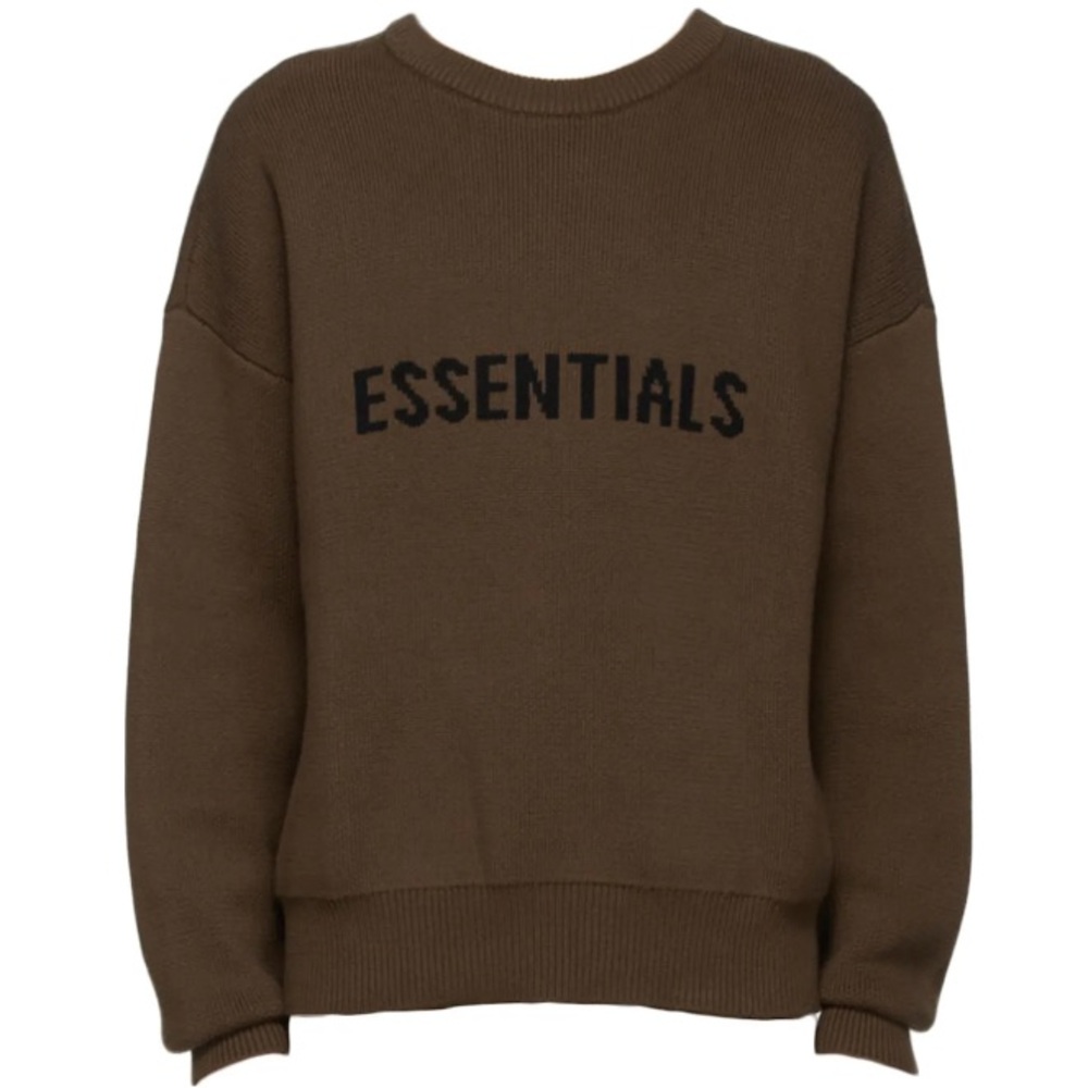 Fear of God Essentials Brown Logo Sweater XS